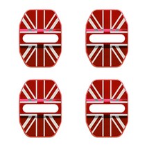 수입차부품 금속 자동차 도어 녹 방지 버클 커버 미니 쿠퍼 S 해치백 F55 용 스타일링 액세서리, 02 4pcs red