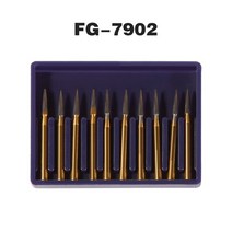 치과용 고속 핸드피스 FG용 텅스텐 카바이드 드릴 스틸 버 1.6mm 상자당 10 개, [10] FG-7902