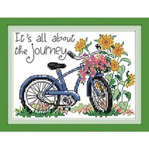 Stamped Cross Stitch Kits Back from Journey １4Count 21cmx16cm DIY Needle Work for Home Decor (Back f, 1