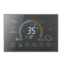 와이파이 스마트 장치 중앙 에어컨 온도 조절기 컨트롤러 3 가지 속도 팬 코일 유닛 알렉사 구글 홈으로 작동, 2P WIFI, Silver