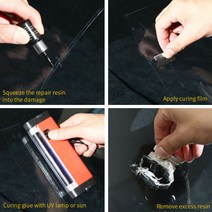 자동차유리복원제 유리본드 5PCS 자동차 유리 나노 수리 유체 앞 수지 스크래치 균열 복구 도구 키트 DIY, 한개옵션0