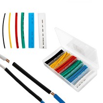 케이블 커넥터 연결 수축 튜브 10cm 컬러 종류별 100P 전기선연결 수리 DIY