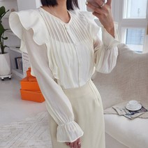 하이데일리 쥬 핀턱 블라우스