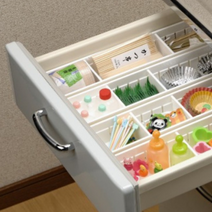 이노마타 커트러리정리함 수저보관함 주방수납 싱크대서랍 보관 트레이 보관함 2size, 화이트-와이드