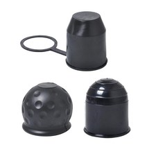견인볼 견인장치 히치 트레일러 견인 볼 토우볼 캡 커버 보호대 50mm 검정색 3 개 캐러밴 트레일러, 01 Black