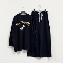 여성 와이드 트레이닝복세트 큐티구스 트레이닝세트 여자 캐주얼 투피스 추리닝 긴팔 상하의 오버핏 와이드팬츠 긴팔티