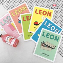 SBL 책 잡지 LEON 인테리어 카드 감성 촬영 소품 양면 레옹, 02 레옹카드-런치박스