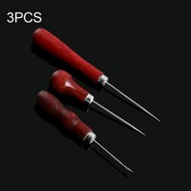 13pcs diy 가죽 텐트 바느질 송곳 핀 나무 손잡이 펀치 구멍 수리 공예 도구 핸드 스티처 바늘 스티처, 3개 세트