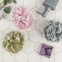 보냄 무지 샤워볼 50g, 1개, 그레이