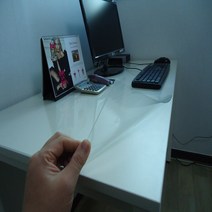 유리대용 투명매트 식탁매트 데스크 pvc매트 테이블 커버 보호 방수 아스테이지 주문맞춤제작, 투명, 두께 2mm] 40cm X 10cm