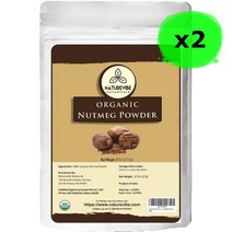 Naturevibe USDA오가닉 넛메그/넛맥 가루 분말 227g 2팩-인도 향신료 Organic Nutmeg Powder Non-GMO Indian Spice (미국배송), 1개, 200ml