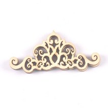 20 개 5cm 천연 나무 공예 스크랩북 DIY 책 코너 꽃 레이스 패턴 나무 장 수제 앨범 코너 m1835, 04 3