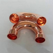 선홈통 PVC 알루미늄 32mm 에어컨 냉동 피팅용 두꺼운 구리 U-엘보 180 도 소켓이 있는 용접 파이프 조인트, 03 38 x 1.2 x 95  mm