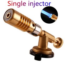 휴대용 용접 토치 불꽃 총 고온 황동 Mapp 가스 토치 브레이징 납땜 프로판 용접 배관 납땜, 한개옵션0