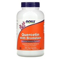 NOW Foods Quercetin with Bromelain 240 Veg Capsules, 60 Count