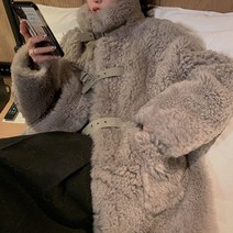 울 패치 오버 남성 클래식 테디자켓 벨라 철학의 캐주얼 따뜻한 롱 인조 양털 재킷 용 두꺼운 외투 느슨한 겨울 블랙