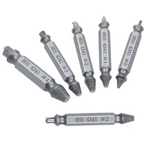 6PCS HSS4341 손상된 스크류 추출기 드릴 비트 박탈 된 깨진 볼트 리무버 쉽게 철거 도구를 꺼내, 01 extractor
