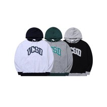 남자 오버핏 UCSD 발포나염 후드 티셔츠 3컬러