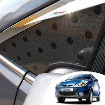 올뉴마티즈 A필러 윈도우 스포츠 플레이트 타공 데칼 스티커 카본 무광 유광 펄 시트지, 무광 레드