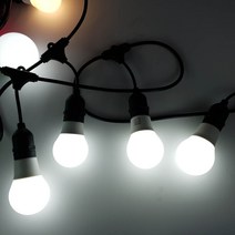 오케이툴마트 20구 11M 생활방수 전등선 오징어등 파티등, 선택1.주광색볼구(5W-인지구)