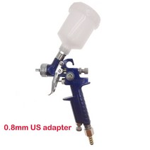 Wenxing 0.8mm / 1.0mm 노즐 H-2000 전문 HVLP 미니 페인트 스프레이 건 에어 브러시 페인팅 자동차 에어로 그래프 공압, CHINA, 0.8mm EU adapter