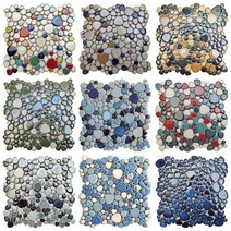 세라믹 자갈 돌 DIY 타일 30X30 미끄럼 방지 바닥 매트 발 마사지 화장실 온천 목욕탕 인테리어, 30X30 2개, 회색과 흰색 DIY-020