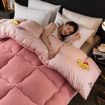 워셔블양모이불 겨울양모이불 겨울이불 거위털 따뜻한 겨울용 양모 캐시미어 및 벨벳 원단 이불 두꺼운