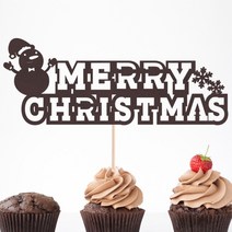 [바보사랑] 페이퍼 레터링 메리크리스마스 토퍼 - 눈사람, 상세 설명 참조