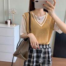 단톤조끼 홈쇼핑 무스탕 여자 오버핏 경량 패딩 조끼 니트 키작녀 데이트룩 따땃 빅사이즈 아우터