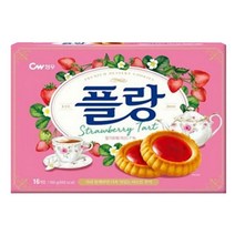 청우제과 플랑 딸기 타르트쿠키(160g), 160g, 4개