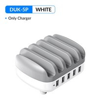 가성비ORICO 5포트 USB 충전기 스테이션 도크 홀더 포함 40W 5V2.4A 케이블 호환 샤오미 공식, 02 5P_04Plug