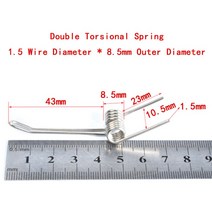 다기능 강철 이중 비틀림 스프링 2mm 와이어 직경 DIY 신제품 2 개, 04 2.5x14mm