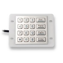 산업용 숫자 금속 키패드 부품 USB 키오스크 조명 산업용 키패드 IP68 방수 금속 스테인레스 스틸 백라이, 한개옵션2, 02 English Layout, 02 PS2