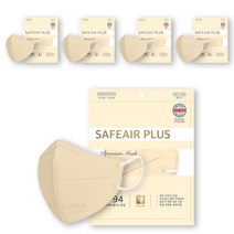 세이프에어플러스 KF94 새부리형 톤업 보건용 컬러마스크50매, 새부리형 베이지 50매