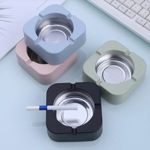 재털이 재떨이 휴대용 가정용 업소 사각 4color, 핑크CM001602, 1개
