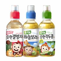 웅진식품 [웅진식품] 어린이 차음료 200ml x 24페트(유기농 하늘보리/작두콩차/결명자차 중 택2), 유기농 작두콩차12페트/유기농 작두콩차12페트