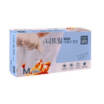 명진 라텍스 장갑 M(중) 100매 백색 니트릴장갑, 1개, 중(M), 니트릴백색100매(M)