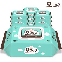 오구오구 아기물티슈 민트 70gsm 캡형 72매 x 10팩, 단품