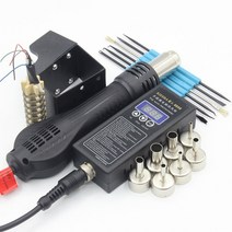 가정용 공구Riesba 8858 플러그 휴대용 BGA 재 작업 솔더 스테이션 뜨거운 공기 송풍기 히트 건 + 용접 도, C_110 볼트