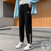 스타일아유 아유 여성 포근한 골지 밍크 기모 조커팬츠 밴딩 트레이닝 밴딩바지 겨울