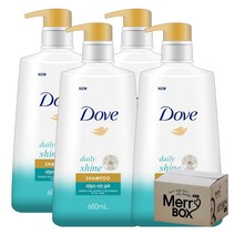 도브 데일리 샤인 샴푸 680ml, 4개