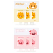 카카오 리틀프렌즈 뷰티 여행용 튜브세트 30ml 3P 액체 용기 리틀라이언, 1개