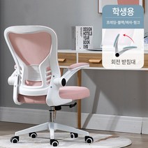 미녹지구 NEW 인체 공학적 의자 자세교정 사무용 의자 컴퓨터의자추천-만 14세 이상 이용 가능합니다, 나일론 발 (라텍스 쿠션), 화이트 박스 핑크 무료 머리 받침