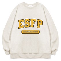 글래드블리스 남여공용 MBTI S특기모 오버핏 맨투맨 티셔츠_오트밀(옐로우)