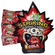 스트라이킹 팝핑캔디 콜라향 15g 톡톡 튀는 수입 사탕, 10개