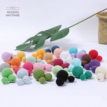 쪽쪽이 클립 만들기 뜨개 구슬 비즈 30mm (26컬러) 마크라메 재료, 23.베이지