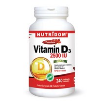 뉴트리돔 비타민 D 2500IU 240정 - 고함량 비타민디 결핍 보충제 액상 소프트젤 콜레칼시페롤 VITAMIN D3 캐나다 직구 영양제 카포리아