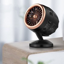 저소음 서큘레이터 선풍기 Portable Mini Small Desk Fan Turbo Blades Air Circulating Technology Mute s, 02 Black Gold