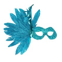 파티짱 파티 무도회 아이마스크 반가면, 반쪽 깃털 아이마스크 (블루)