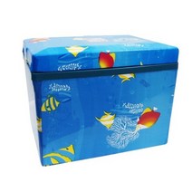 엠에스코리아 스티로폼 아이스박스, 물고기무늬, 49L